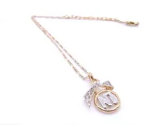 ■美品■ NINA RICCI ニナリッチ ラインストーン ネックレス ペンダント アクセサリー レディース ゴールド系 DD5576