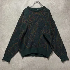 80s 90s ヴィンテージ  THE ITALIAN SWEATER CO. イタリア製 ペイズリー ジャカード ニット セーター  M ヴィンテージ ニット　柄ニット
