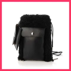 ★スタッフおすすめ★スマホポケット付きボア巾着ショルダー  / スマホポケット付きボア巾着ショルダー■デザイン＆ 上品　おすすめ おしゃれ　★売れ筋★　人気 高見え　高級感