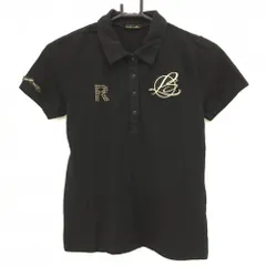 【美品】リエンダスエルタ 半袖ポロシャツ 黒 ワッペン レディース M ゴルフウェア rienda sueltaのサムネイル