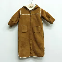 ギャップ ツナギ ジャンプスーツ ロンパース アウター 裏ボア ベビー 男の子用 60サイズ ブラウン GAP 【中古】