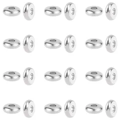 UNICRAFTALE 約200個 ロンデルビーズ 平型 4mm ディスクスペーサービーズ ステンレス鋼ビーズ 金属ビーズ スペーサーDIYビーズ ジュエリー作り ブレスレットネックレス用 アクセサリーパーツ ジュエリー作り クラフト用品 手作り