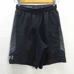 G■アンダーアーマー/UNDER ARMOUR スポーツスタイル コットングラフィックショーツ ハーフパンツ/1309651【SM】黒/men's/105【中古】■