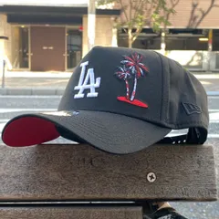 海外限定 Newera ニューエラ 9Forty Aフレーム LA Dodgers ドジャース キャップ 50th Anniv ヤシの木 (940-119)