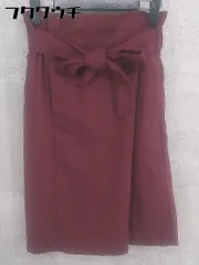 ◇ ◎ BABYLONE バビロン リボン付き 膝下丈 スカート サイズ36 レッド レディース 【中古】 【1002802072567】