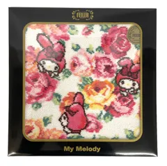 未使用 フェイラー シュニール織 ミニタオル ハンカチ マイメロディ　花柄　ＦＥＩＬＥＲ　マイメロ　 ローズ　タオル　Sanrio　サンリオ 　ピンク