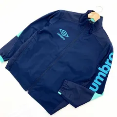 アンブロ ★ UMBRO 着回し万能♪ ネイビー× ライトブルー ナイロンジャケット ウィンドブレーカー 薄手 S サッカー フットサルに♪■M71