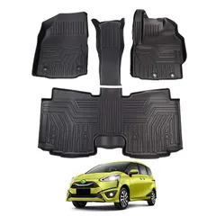 Cartist トヨタ シエンタ 170系 フロアマット 7人乗り専用 3Dフロアマット セカンドマット NHP17型 NSP17型 NCP17型 2015-2022年 TPE素材 立体カーマット 防水 滑り防止 耐汚れ カスタムパーツ 車種専用設計 取付 1