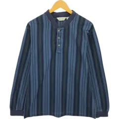 古着 00年代 エディーバウアー Eddie Bauer ヘンリーネック ストライプ柄 ロングTシャツ ロンT メンズS相当/eaa504113