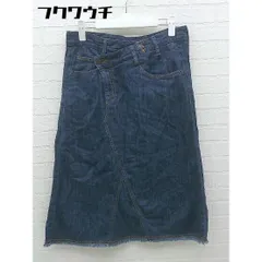 ◇ BEAMS HEART ビームス ハート カットオフ 膝下丈 タイト スカート サイズ1 ネイビー レディース 【中古】 【1002802536779】