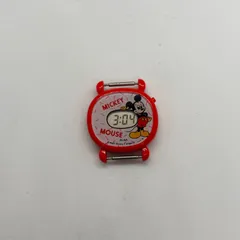 【稼働品】SEIKO ALBA ディズニー　ミッキーマウス　時計 プラスチック　赤　W205-419A　レトロ　ヴィンテージ