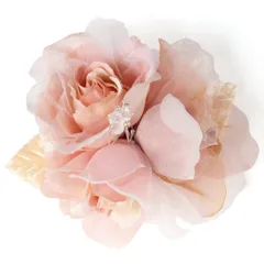 ブローチ コサージュ 2WAY 三つ花ローズ クリップ 手作り ピン [クレインズコレクション] フォーマル Collection] エレガント [Cranes