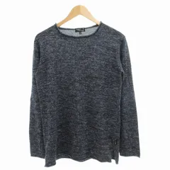 アニエスベーオム Agnes b. homme ニット カットソー セーター 長袖 薄手 コットン混 霜降り 0 XS 紺 ネイビー /GV 1116のサムネイル