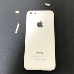 【中古】iPhone5C　本体フレーム　ホワイト　SIMトレー付き　修理用　交換部品