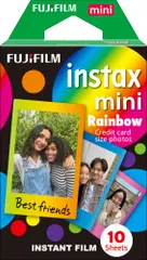instax 富士フイルム(FUJIFILM) インスタントカメラ チェキ用フィルム 10枚入 絵柄 (レインボー) INSTAX MINI RAINBOW WW1