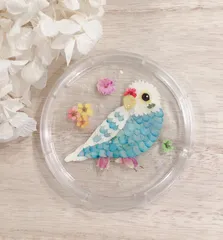 ブルーセキセイインコのコースター