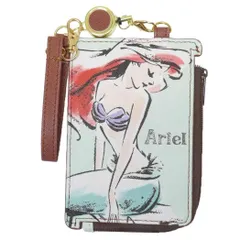 【メール便】リトルマーメイド パス＆コイン＆カードケース フラグメントケース アリエル 水彩タッチ柄 ディズニープリンセス アートウエルド ICカードケース キャラクター グッズ 