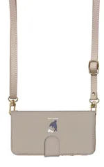 iPhone14Pro ケース 手帳型 アイフォン14 プロ スマホケース スマホショルダー レザー ストラップ サメ アザラシ 鮫 ジョーク ゆるい かわいい 調節可能 130cm  カラー01