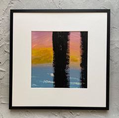 原画/抽象画/モダンアート/現代アート/アクリル画 BRIDGE sunset 海 サーフィン