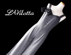 【新品未使用】LAVilotta 綺麗め オールインワン つなぎ ボトムス パンツ フリルリボン グレー Sサイズ34 定価1万6590円■L24989SSS21-203(510)（4）6/08