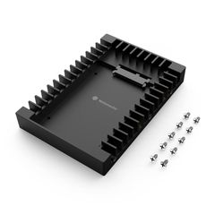 【人気商品】HDD/SSD→3.5インチサイズ変換ブラケット 2.5インチ SATAインターフェース 内蔵HDDケース 2.5→3.5変換マウンタ 鋼製ネジ付き 取り付け簡単 Yottamaster ブラック[P-25TS]