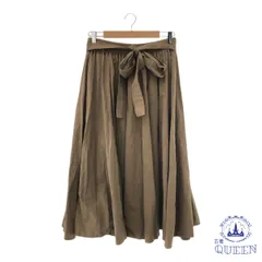 ☆美品☆ JET SET SOLO PLUS ジェットセットソロプラス ボトムス スカート お洒落 レディース カーキ F 綿100％ 901-4093 送料無料 古着