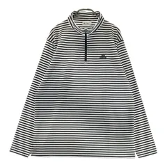 サイズ：L ADIDAS GOLF アディダスゴルフ  ハーフジップ 長袖Tシャツ ボーダー柄 ブラック系 [240101445950] ゴルフウェア メンズ ストスト