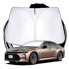 ruiya 新型 トヨタ クラウン セダン 16代目 専用 クラウンセダン サンシェード フロントガラス用 遮光 AZSH32/KZSM30型 車用サンシェード UVカット 日よけ 車中泊 折り畳み式 取付簡単 吸盤不要 クラウンセダン用日よけ カスタム パー