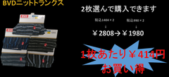 BVD　ビーブイディー　吸水速乾　ニットトランクス　Lサイズ　2枚SET