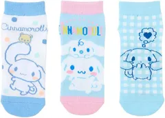 サンリオ SANRIO キッズスニーカーソックス3足セット 靴下 子供 19-21cm シナモロール シナモン Cinnamoroll 455164