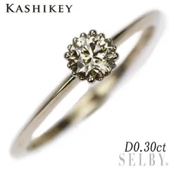 カシケイ KASHIKEY ベゼル リング 指輪 12.5号 Pt900プラチナ ブラウンダイヤモンド レディース