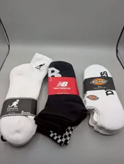 新品 ソックス3足セット 25-27cm メンズ New Balance KANGOL Dickies