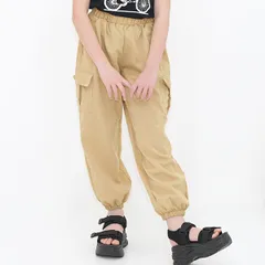Bee 【OPEN記念特価】カーゴパンツ◇ベージュ×裾口ゴム◇子供服 子ども服 こども服 キッズ 男の子 女の子 ダンス 春 夏 秋 冬  110 120 130 140 150 160