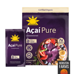 オーガニック 無添加 冷凍 アサイー ピューレ 砂糖不使用 (100g×4パック)
