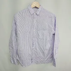 ◇ URBAN RESEARCH　アーバンリサーチ ストライプ　コットン100％ 長袖 Yシャツ サイズ１ パープル系 レディース E  【1408060063529】