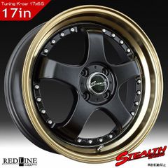 ステルスレーシング K35　17x6.5J　前後異幅＆スーパーディープ2段リム!! チューニング軽四用ホイール　Hankook 165/40R17 タイヤ付4本セット