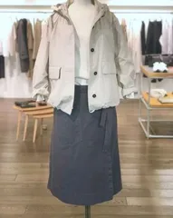 ◆マーガレットハウエル MHL. コットン ラップスカート（3）チャコールグレー◆