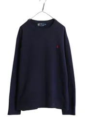 【お得なクーポン配布中!】 90s ポロ ラルフローレン ワンポイント スウェット メンズ XXL オールド 裏起毛 トレーナー クルーネック ヘビーウェイト ワンポイント 紺