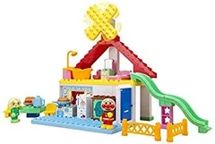 【中古】(未使用･未開封品)　BlockLabo ブロックラボ アンパンマン パン工場とすべり台のおうちブロックバケツ bt0tq1u