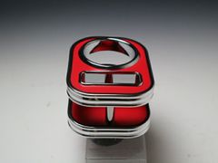 DA17エブリィ(15/2～) フロントカップホルダー 純正用 助手席側 レッド BKｘフルメッキ