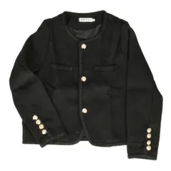 ☆ ブラック ☆ XL ☆ ツイードジャケット ノーカラージャケット レディース ツイードジャケット ノーカラージャケット レディース ツイードノーカラージャケット ジャケット ママスーツ スーツ 上着 羽織 羽織り フォーマル ツイード ノーカラー 上品