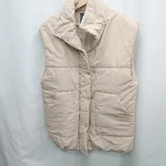 ◇ ⊇ wcloset ダブルクローゼット 袖なし ダウンベスト サイズF ベージュ系 レディース E  【1505290053402】