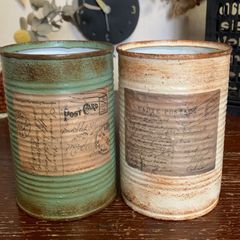 新柄❣️ トマト缶 リメイク缶 2個セット ナチュラルミント