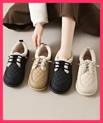 【スタッフおすすめ！】 モカシン ムートンパンプス ボアシューズ モカシンローファー/痛くない 疲れない/暖かい保温冬靴 黒 キルディングファーシューズ レディース おすすめ おしゃれ　人気 上品 87TTMY-005