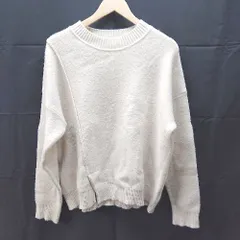 ◇ SELECT MOCA クルーネック シンプル きれいめ 長袖 ニット セーター 記載なし アイボリー オフホワイト レディース E  【1303090010058】