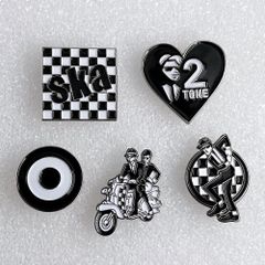 SKA スカ / 2TONE 2トーン ピンバッジ - ターゲットマーク / RUDE BOY ルードボーイ