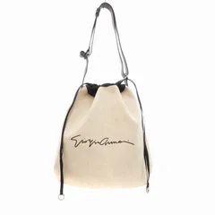 ジョルジオアルマーニ GIORGIO ARMANI ショルダーバッグ ワンショルダー 巾着型 キャンバス レザー 白 紺 3HSU06SACFZ /JS ■GY18のサムネイル