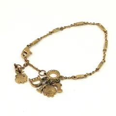 中古 クリスチャンディオール ブレスレット Dロゴ ラインストーン バングル BCランク ゴールド アクセサリー Dior レディース 【送料無料】【西神店】
