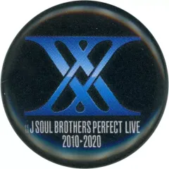 【中古】バッジ・ピンズ 三代目 J SOUL BROTHERS(ロゴ/ブラック×ブルー) 缶バッジ 「三代目 J SOUL BROTHERS PERFECT LIVE 2010-2020」