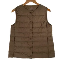 Mujirushi Ryohin 無印良品 無地 秋冬 AW ダウンベスト ナイロン ブラウン レディース M【古着】【中古】【送料無料】